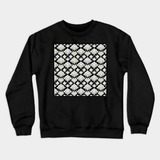 A Grey and White Lace Pattern Crewneck Sweatshirt